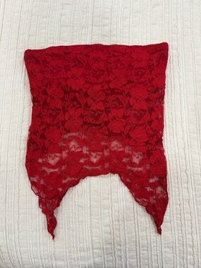 Urban Outfitters Red Lace Tube Top